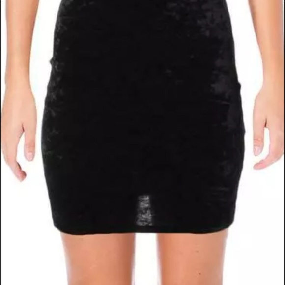 Aqua Black Velvet Off Shoulder Cocktail Dress ๐ - Picture 5 of 5